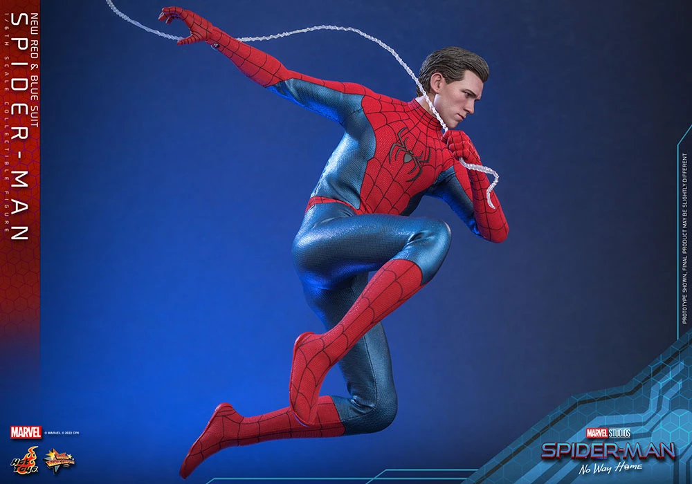 Hot Toys Spider-man: No Way Home Figurine Movie Masterpiece 1/6 Spider-man (new Red And Blue Suit) 28 Cm 6 Hot Toys Spider-man: No Way Home Figurine Movie Masterpiece 1/6 Spider-man (new Red And Blue Suit) 28 Cm – Image 6