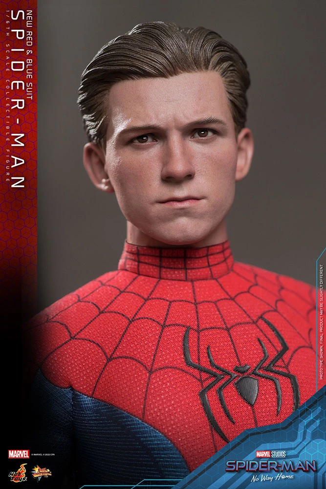 Hot Toys Spider-man: No Way Home Figurine Movie Masterpiece 1/6 Spider-man (new Red And Blue Suit) 28 Cm 7 Hot Toys Spider-man: No Way Home Figurine Movie Masterpiece 1/6 Spider-man (new Red And Blue Suit) 28 Cm – Image 7