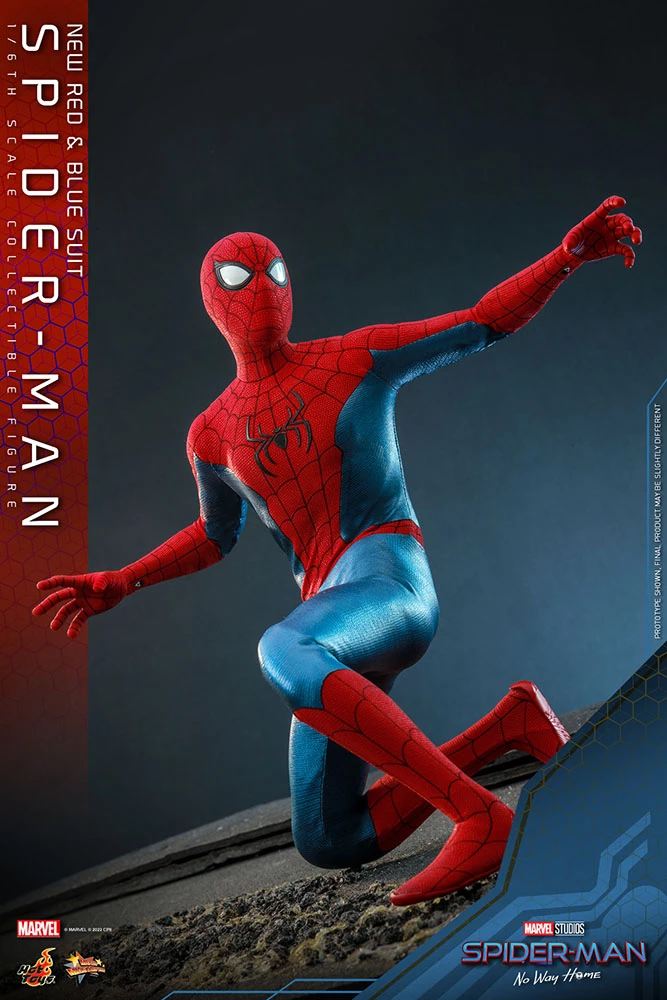 Hot Toys Spider-man: No Way Home Figurine Movie Masterpiece 1/6 Spider-man (new Red And Blue Suit) 28 Cm 10 Hot Toys Spider-man: No Way Home Figurine Movie Masterpiece 1/6 Spider-man (new Red And Blue Suit) 28 Cm – Image 10
