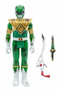 SUPER7 Mighty Morphin Power Rangers Figurine Reaction Green Ranger (battle Damaged) 10 Cm