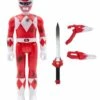 SUPER7 Mighty Morphin Power Rangers Figurine Reaction Red Ranger (battle Damaged) 10 Cm