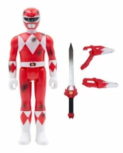SUPER7 Mighty Morphin Power Rangers Figurine Reaction Red Ranger (battle Damaged) 10 Cm