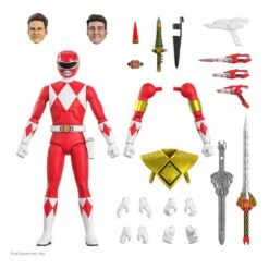 SUPER7 Mighty Morphin Power Rangers Figurine Ultimates Red Ranger 18 Cm