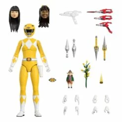 SUPER7 Mighty Morphin Power Rangers Figurine Ultimates Yellow Ranger 18 Cm