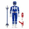 SUPER7 Mighty Morphin Power Rangers Reaction Figurine Wave 3 Blue Ranger 10 Cm