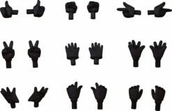 GOOD SMILE COMPANY Original Character Accessoires Pour Figurines Nendoroid Doll Hand Parts Set Gloves Ver. (black)