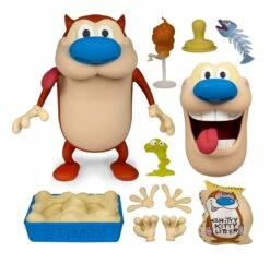 SUPER7 Ren Et Stimpy Figurine Deluxe Stimpy 18 Cm
