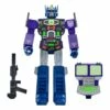 SUPER7 Transformers Figurine Super Cyborg Optimus Prime (shattered Glass Purple) 28 Cm